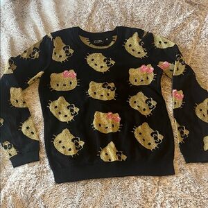 Hello Kitty Black and Gold Sweater
